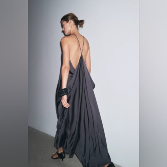 Zara Satin Effect ZW Collection Dress - Picture 10 of 11